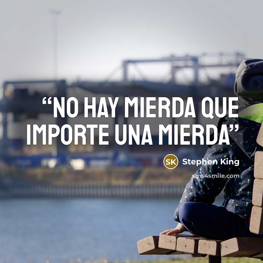 “No hay mierda que importe una mierda” quote by Stephen King