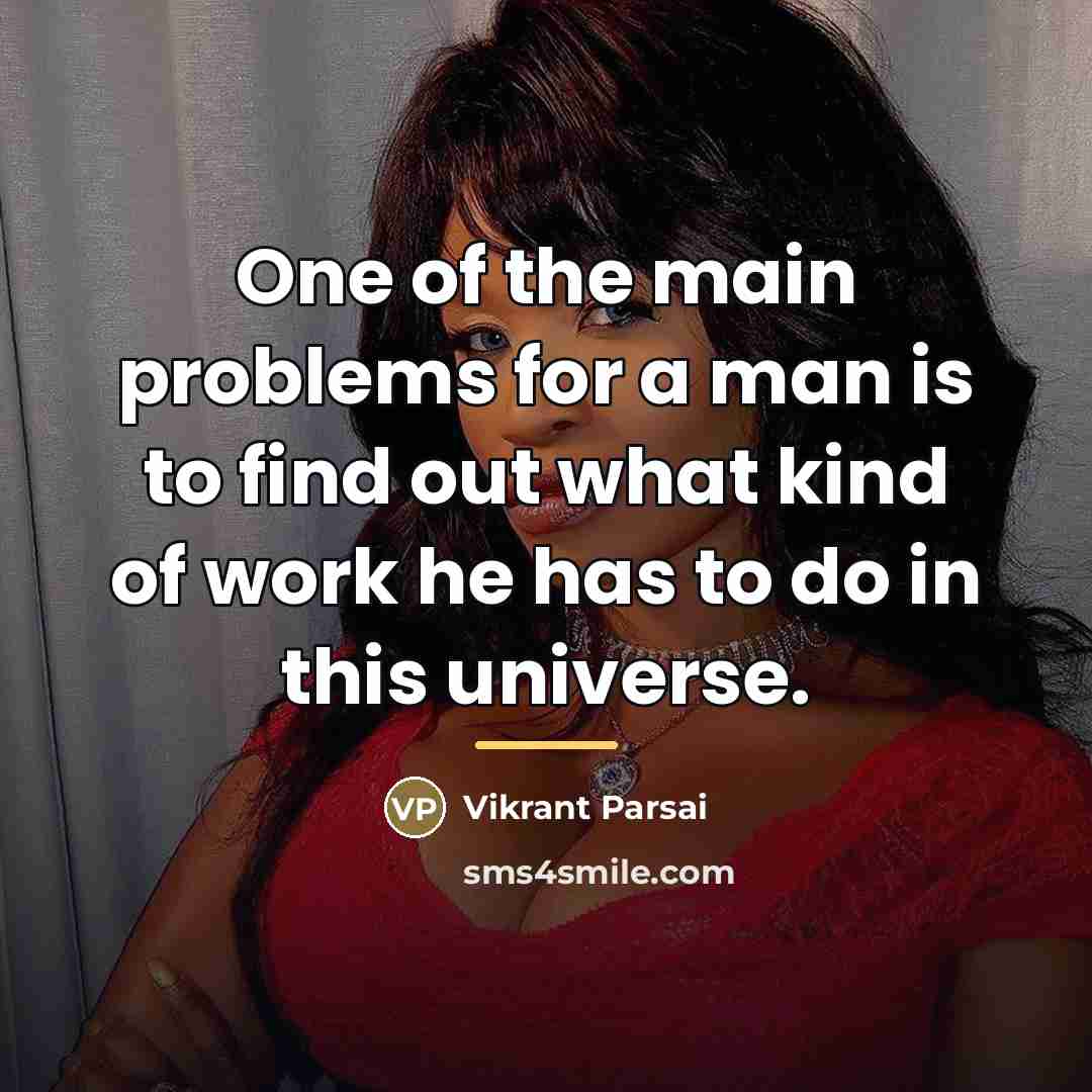 “One of the main problems for a man is to…” quote by Vikrant Parsai