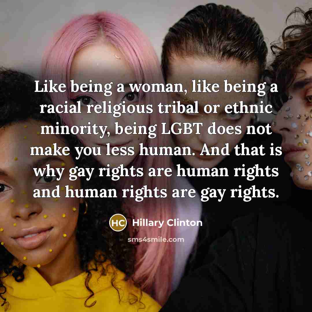 “Like being a woman, like being a racial religious tribal…” quote by Hillary Clinton