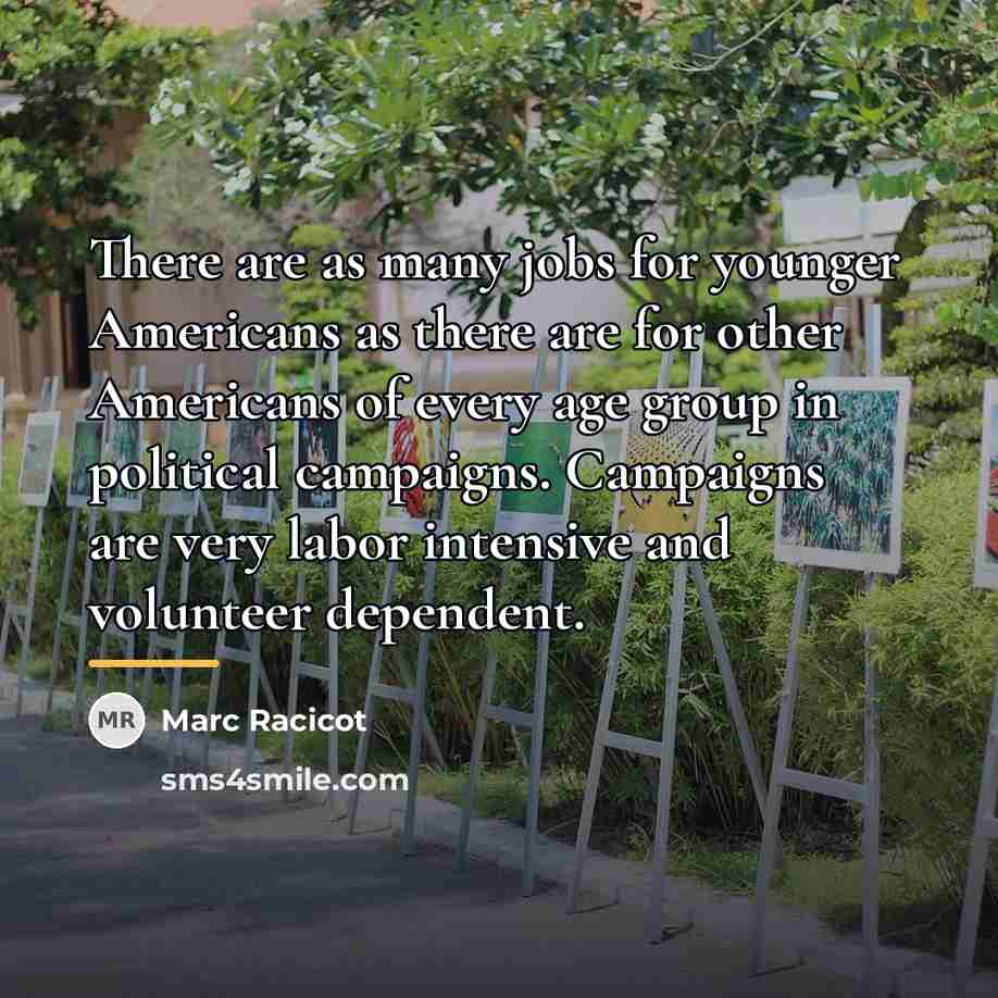 “There are as many jobs for younger Americans as there…” quote by Marc Racicot