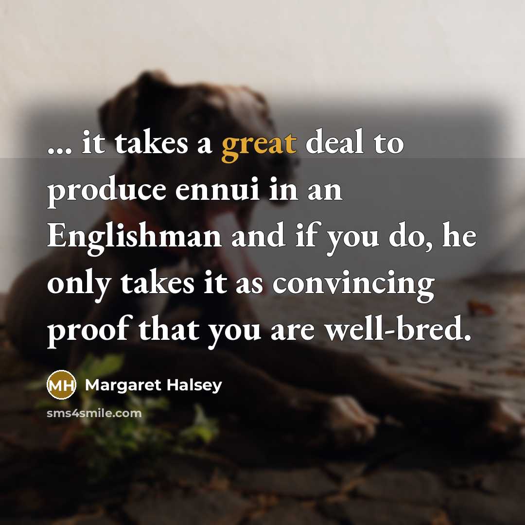 “... it takes a great deal to produce ennui in…” quote by Margaret Halsey