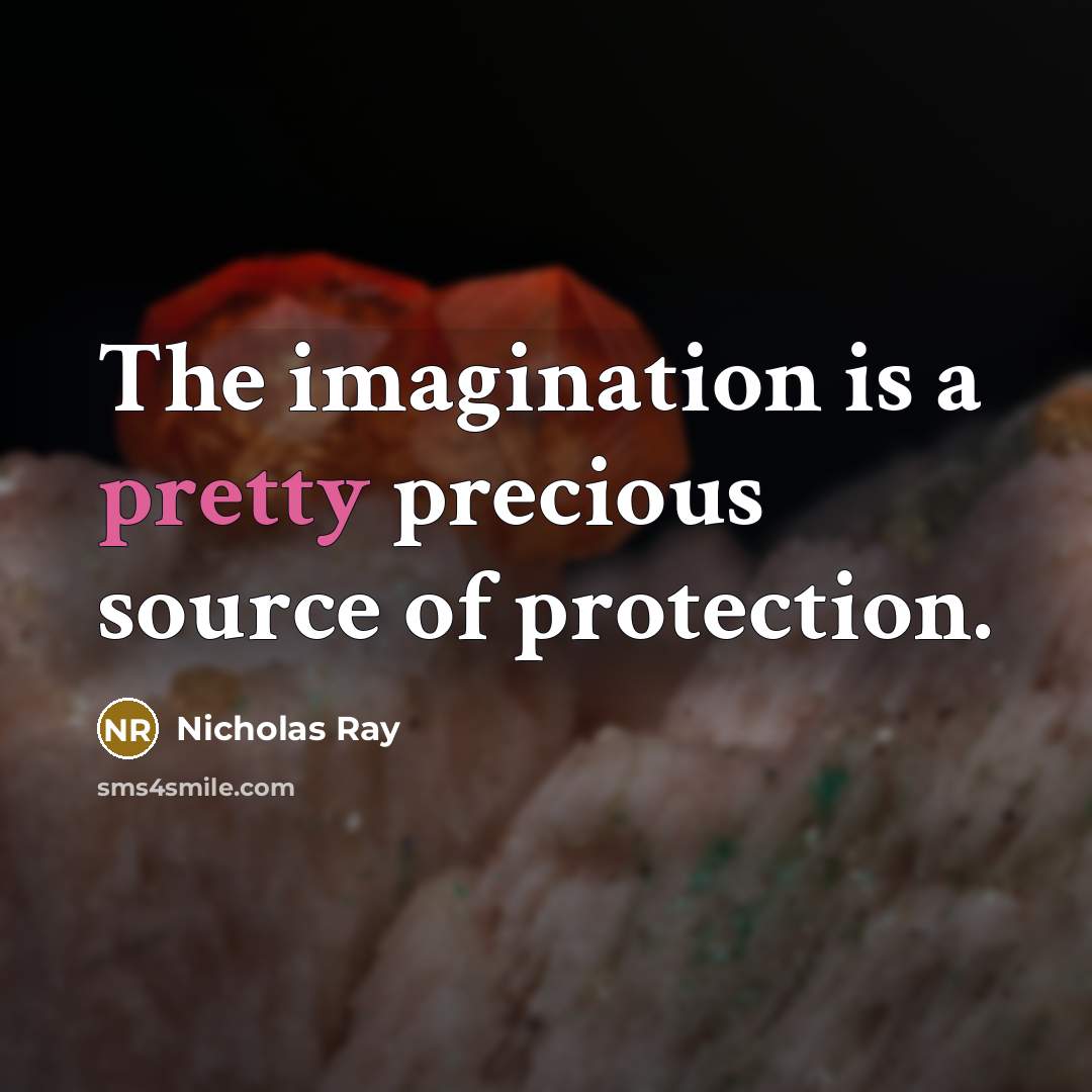 “The imagination is a pretty precious source of protection.…” quote by Nicholas Ray