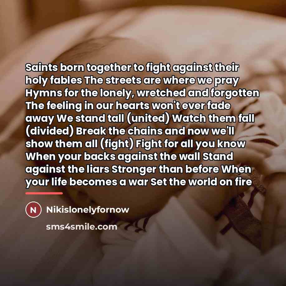 “Saints born together to fight against their holy fables The…” quote by Nikislonelyfornow