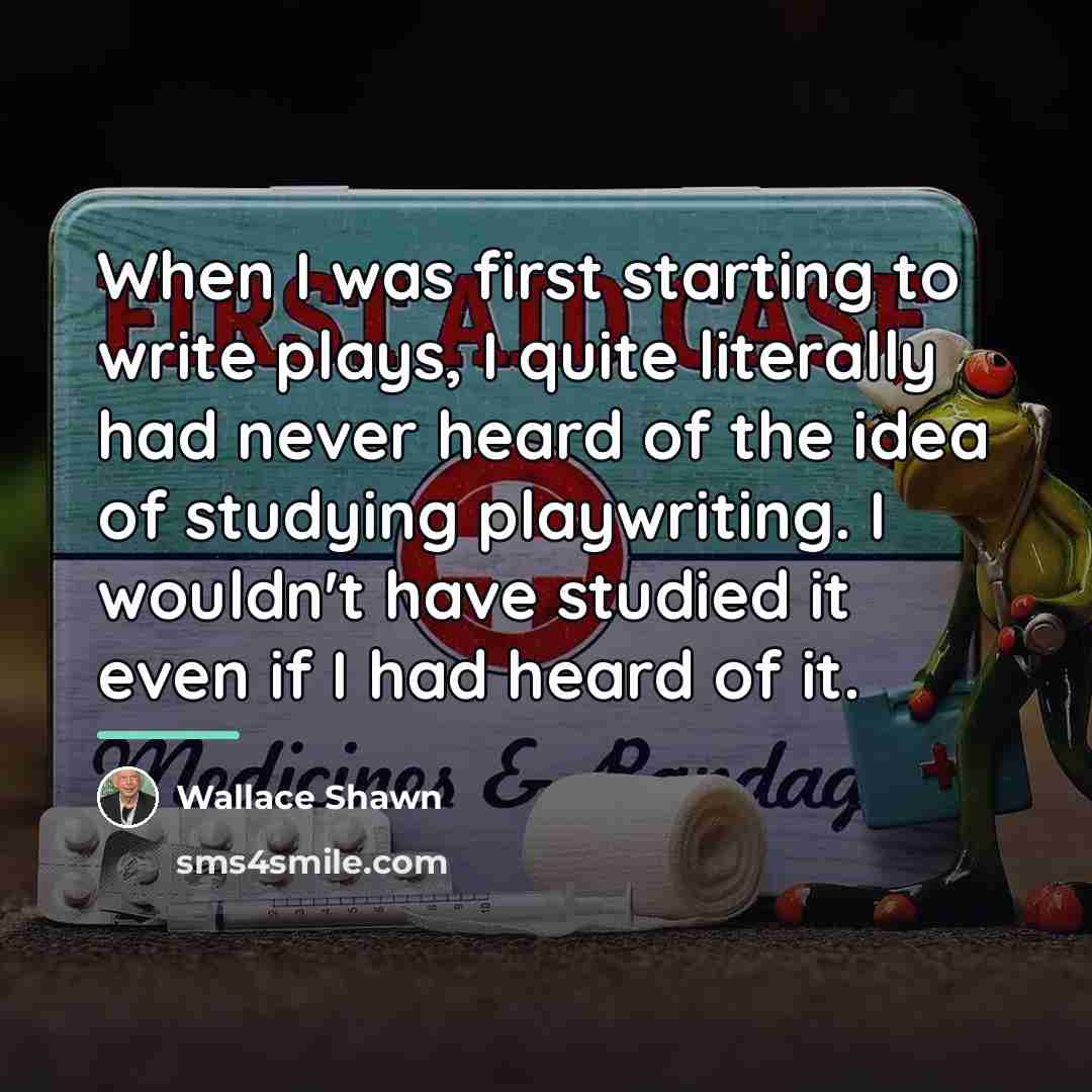 “When I was first starting to write plays, I quite…” quote by Wallace Shawn