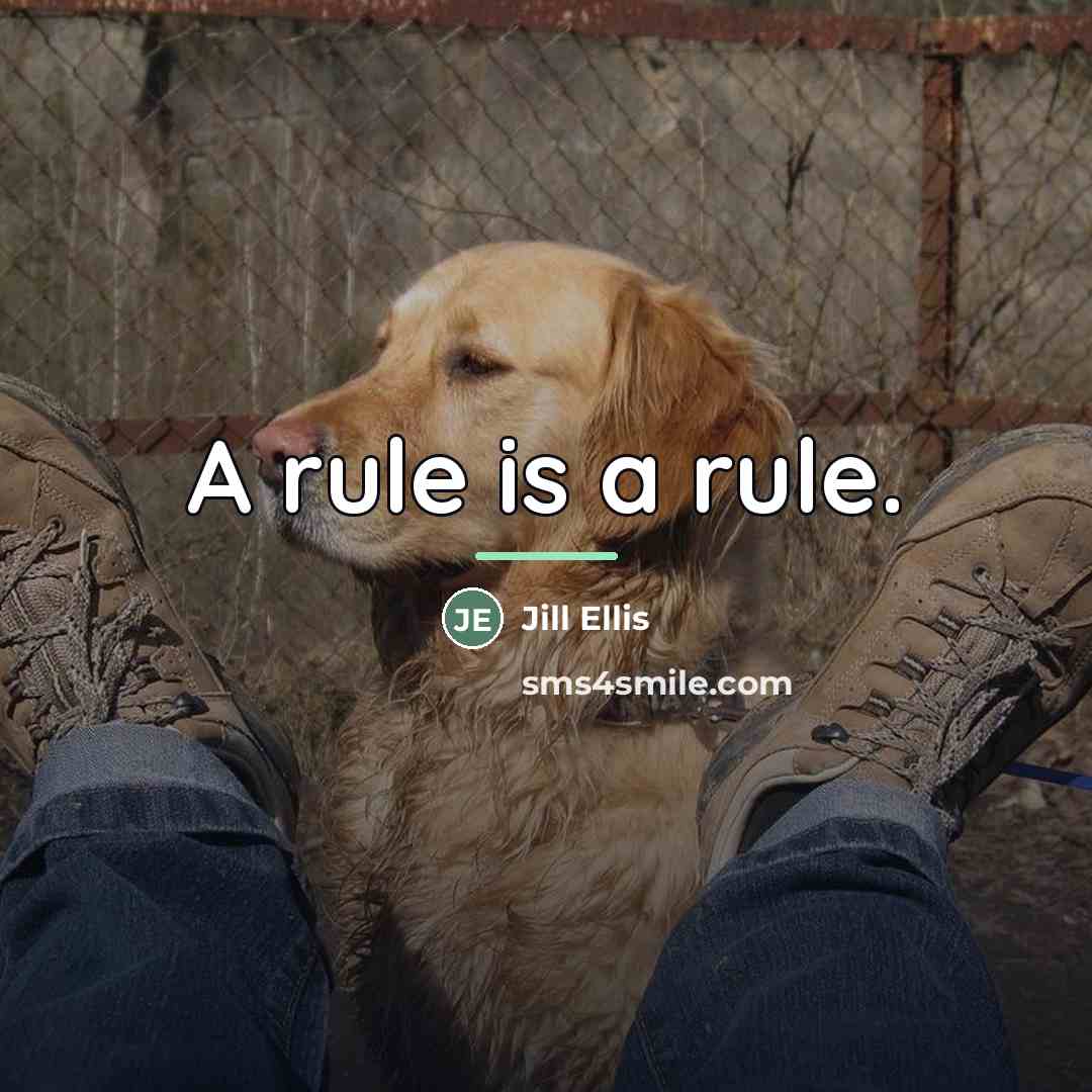 “A rule is a rule.…” quote by Jill Ellis
