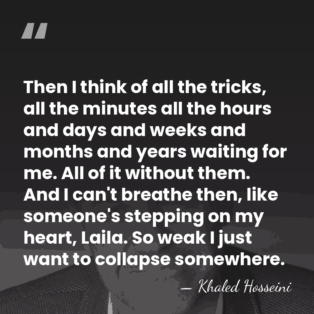 Then I think of all the tricks, all the minutes all the&hellip; - Khaled Hosseini