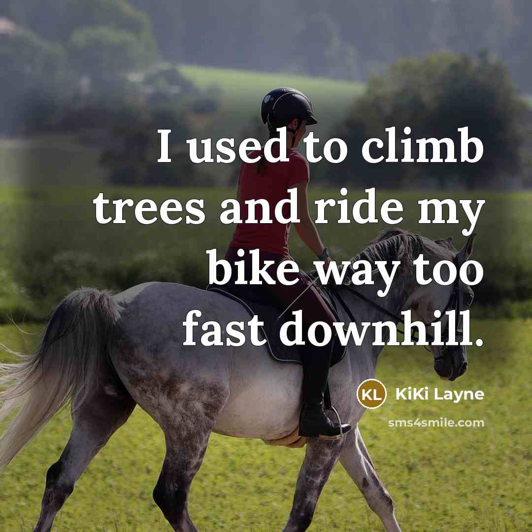 “I used to climb trees and ride my bike way…” quote by KiKi Layne