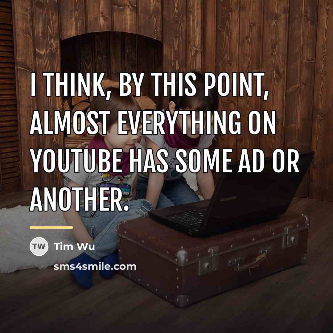 “I think, by this point, almost everything on YouTube has…” quote by Tim Wu