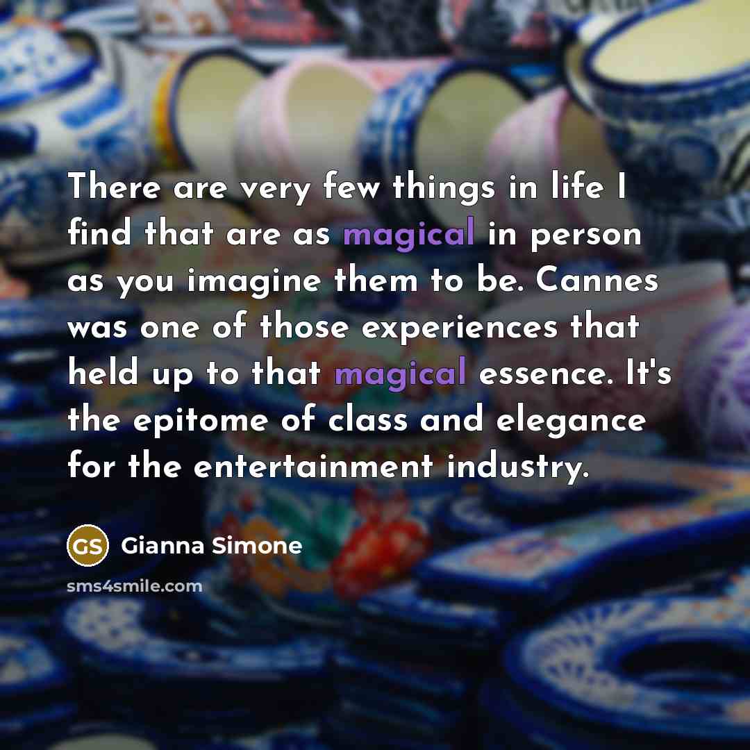 “There are very few things in life I find that…” quote by Gianna Simone