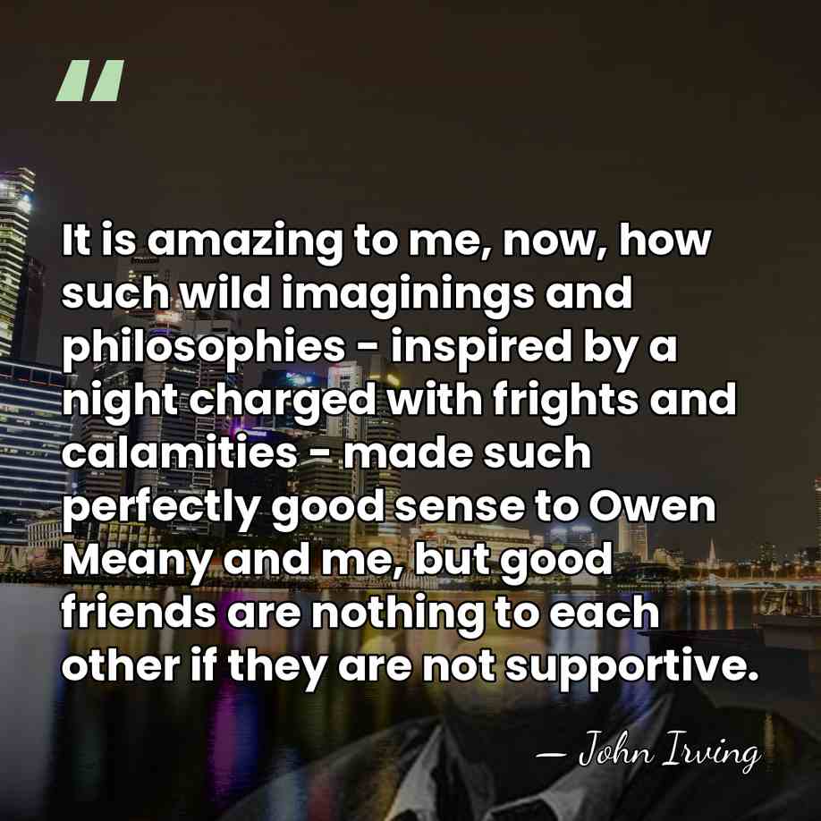 It is amazing to me, now, how such wild imaginings and philosophies&hellip; - John Irving