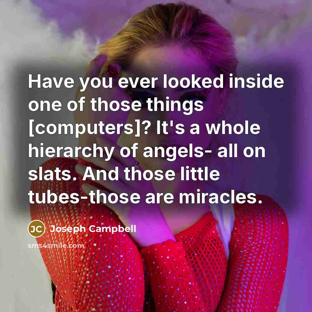 “Have you ever looked inside one of those things [computers]?…” quote by Joseph Campbell