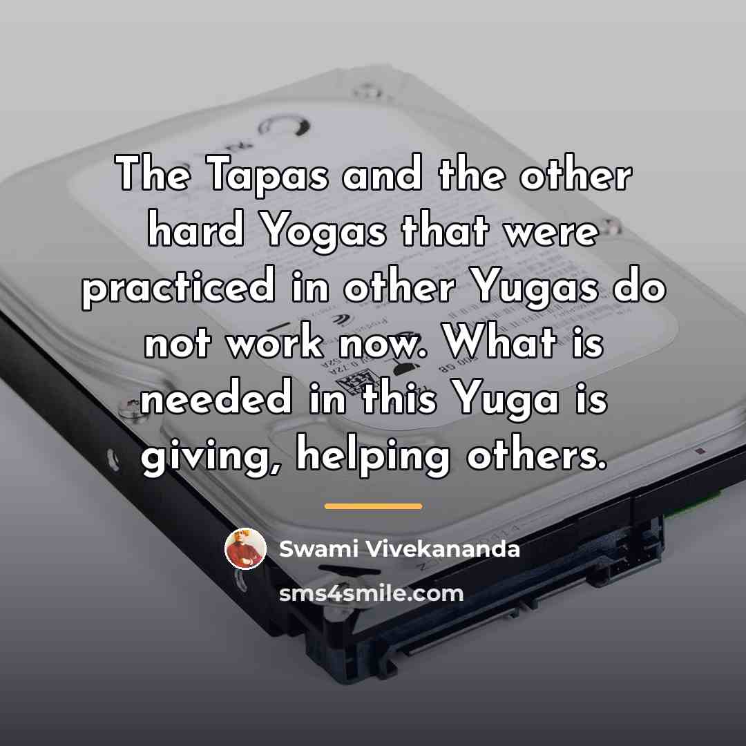 “The Tapas and the other hard Yogas that were practiced…” quote by Swami Vivekananda