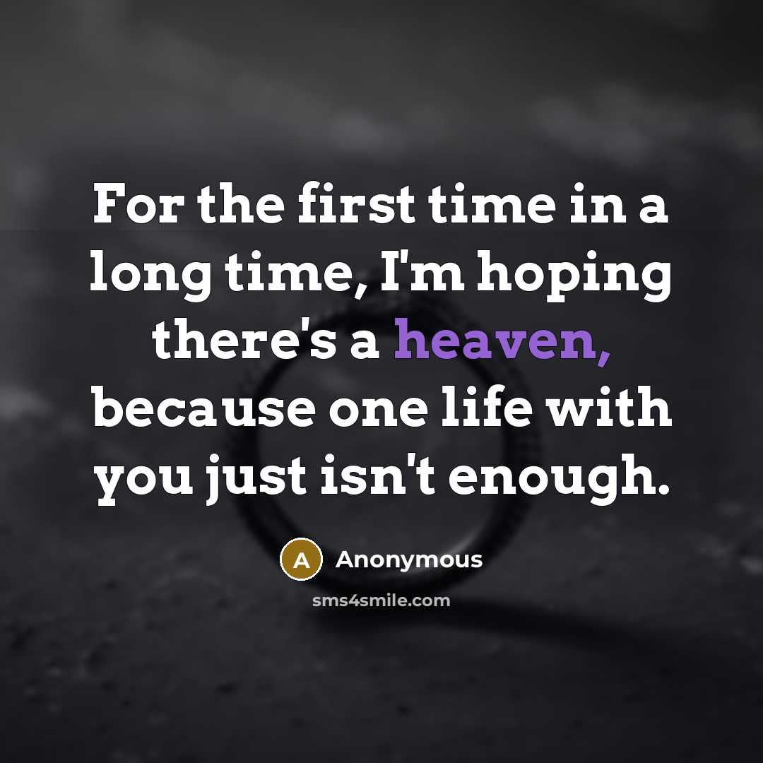 “For the first time in a long time, I'm hoping…” quote by Anonymous