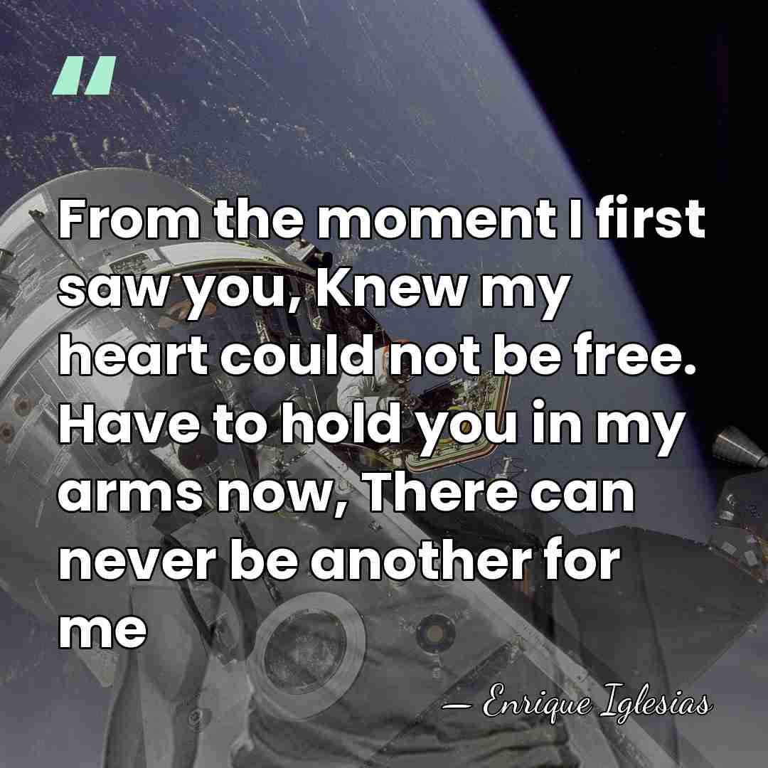 From the moment I first saw you, Knew my heart could not&hellip; - Enrique Iglesias