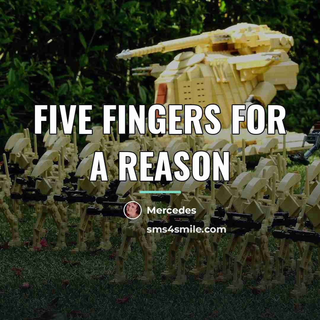 “Five fingers for a reason…” quote by Mercedes