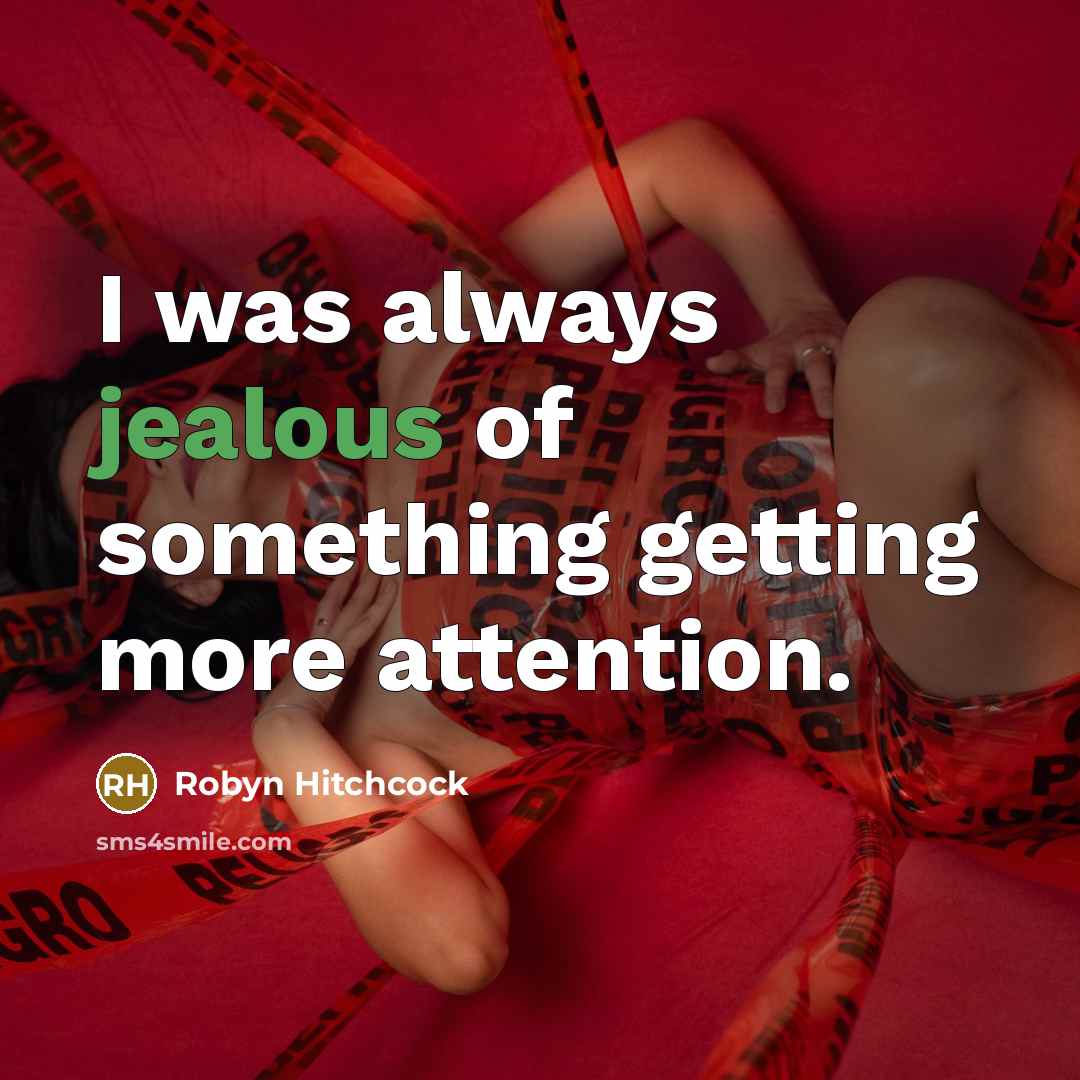 “I was always jealous of something getting more attention.…” quote by Robyn Hitchcock