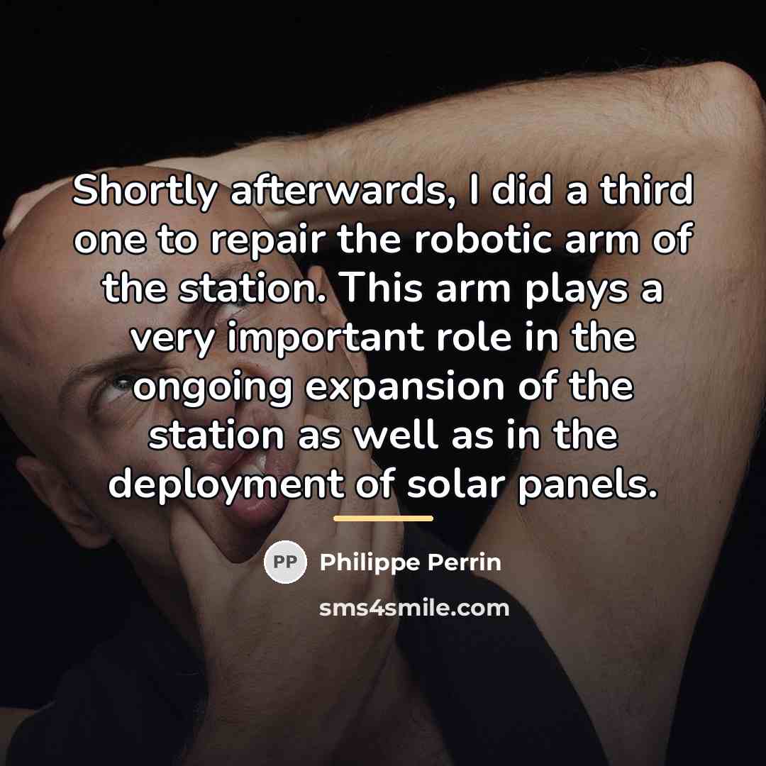 “Shortly afterwards, I did a third one to repair the…” quote by Philippe Perrin