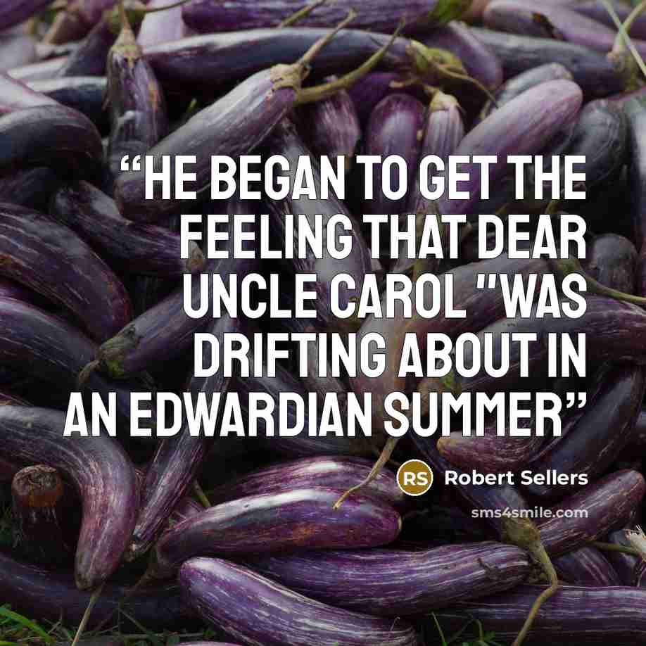 “He began to get the feeling that dear Uncle Carol "was drifting about in an Edwardian summer” quote by Robert Sellers