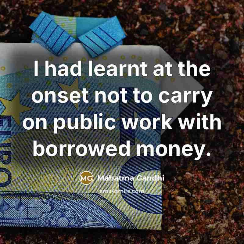 “I had learnt at the onset not to carry on…” quote by Mahatma Gandhi