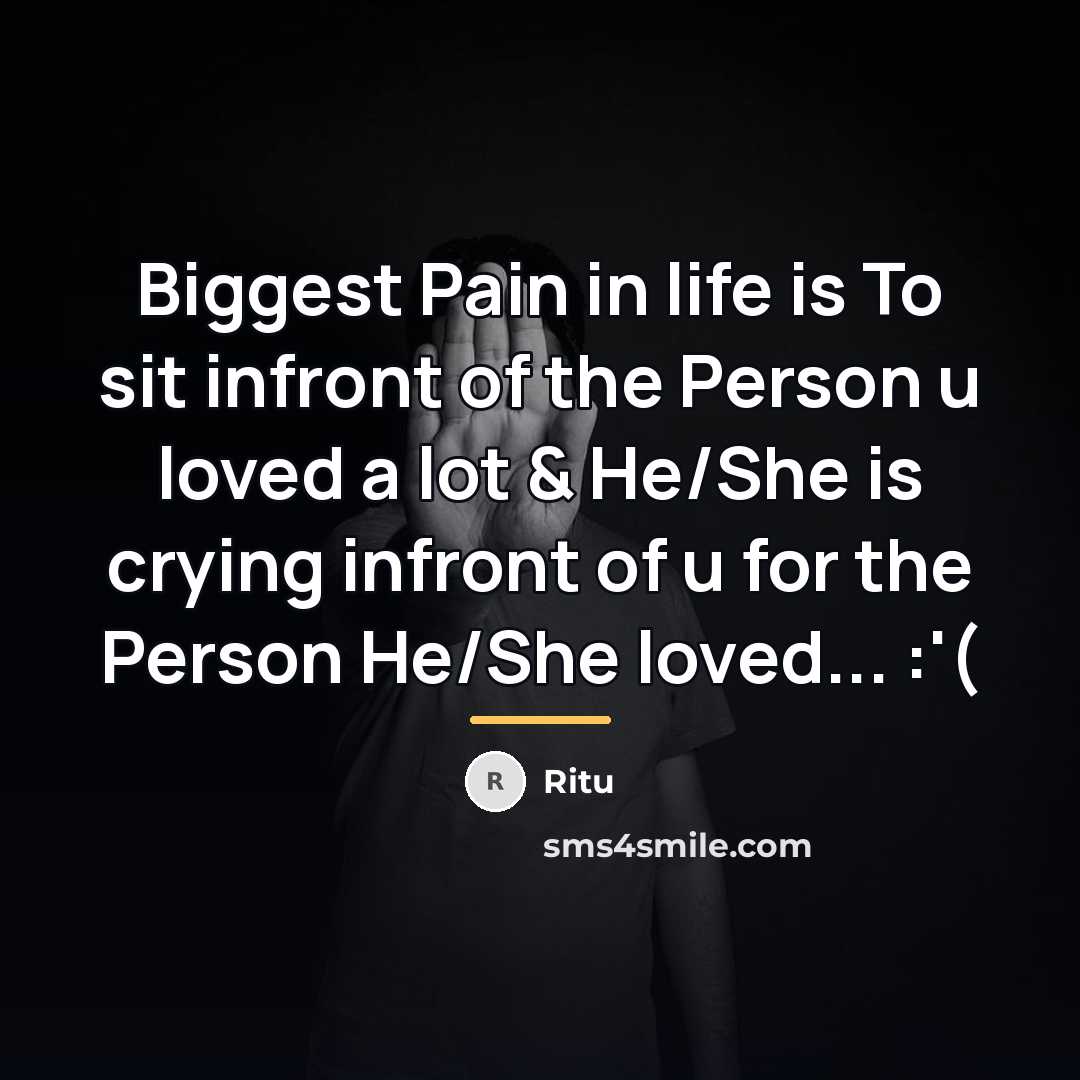 “Biggest Pain in life is To sit infront of the…” quote by Ritu
