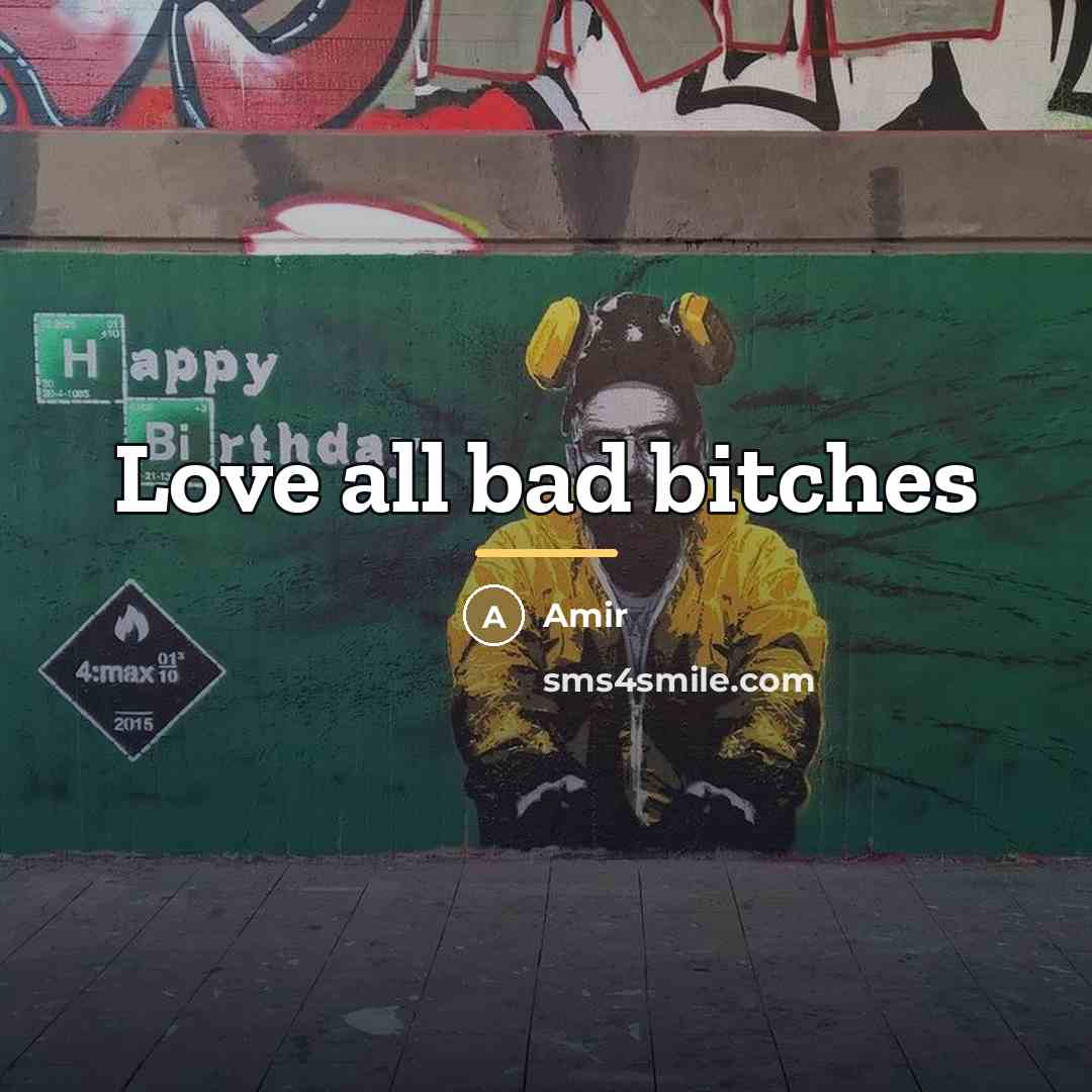 “Love all bad bitches…” quote by Amir