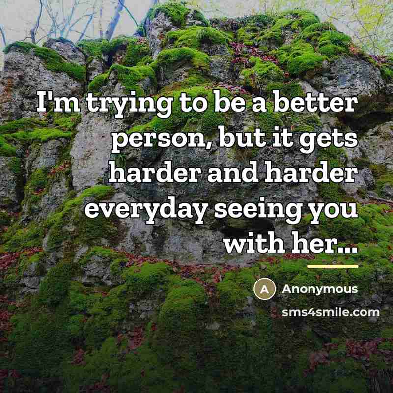 “I'm trying to be a better person, but it gets…” quote by Anonymous