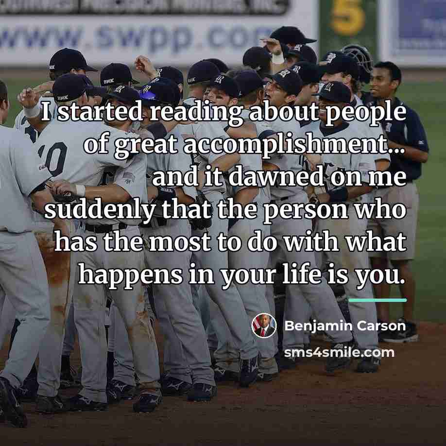“I started reading about people of great accomplishment... and it…” quote by Benjamin Carson