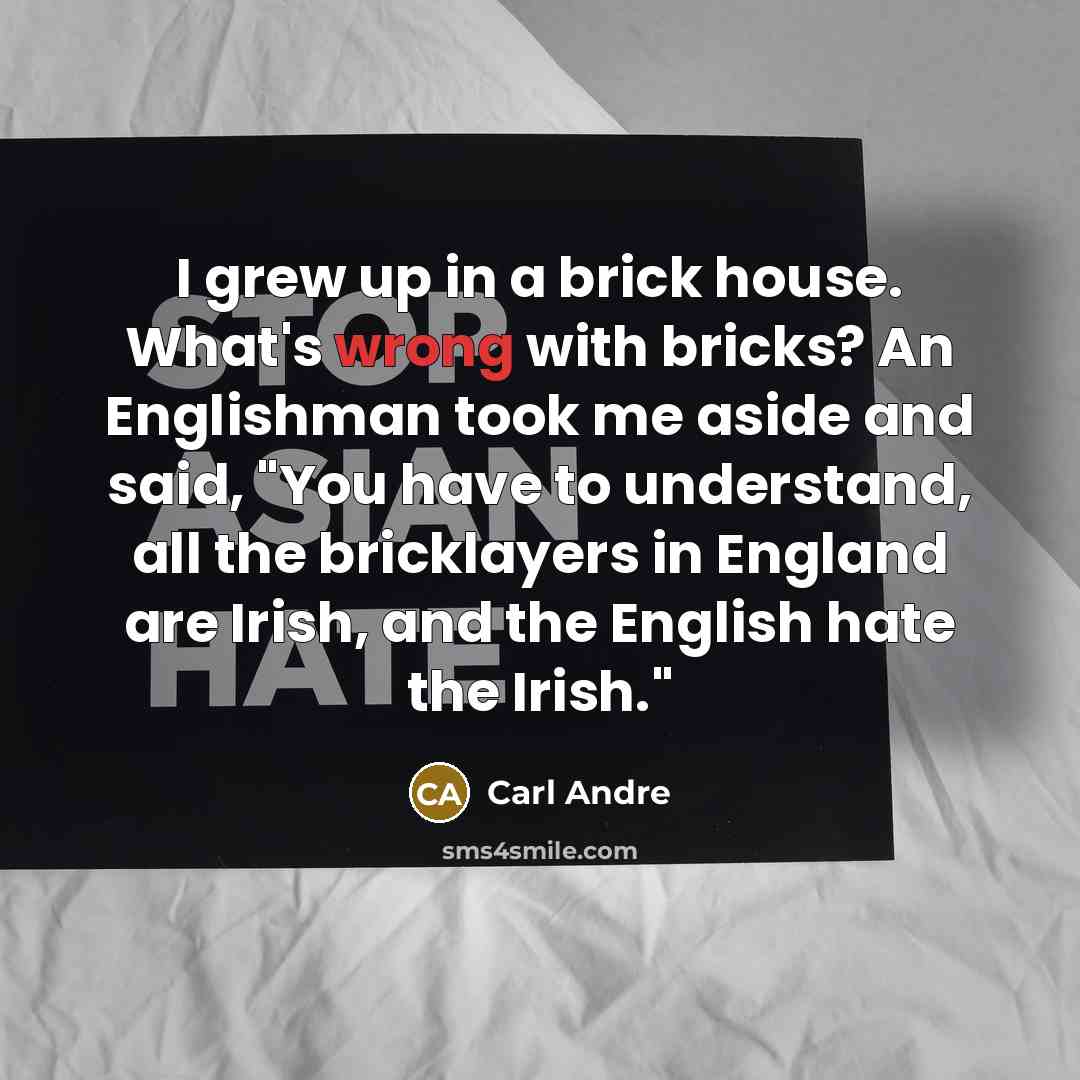 “I grew up in a brick house. What's wrong with…” quote by Carl Andre