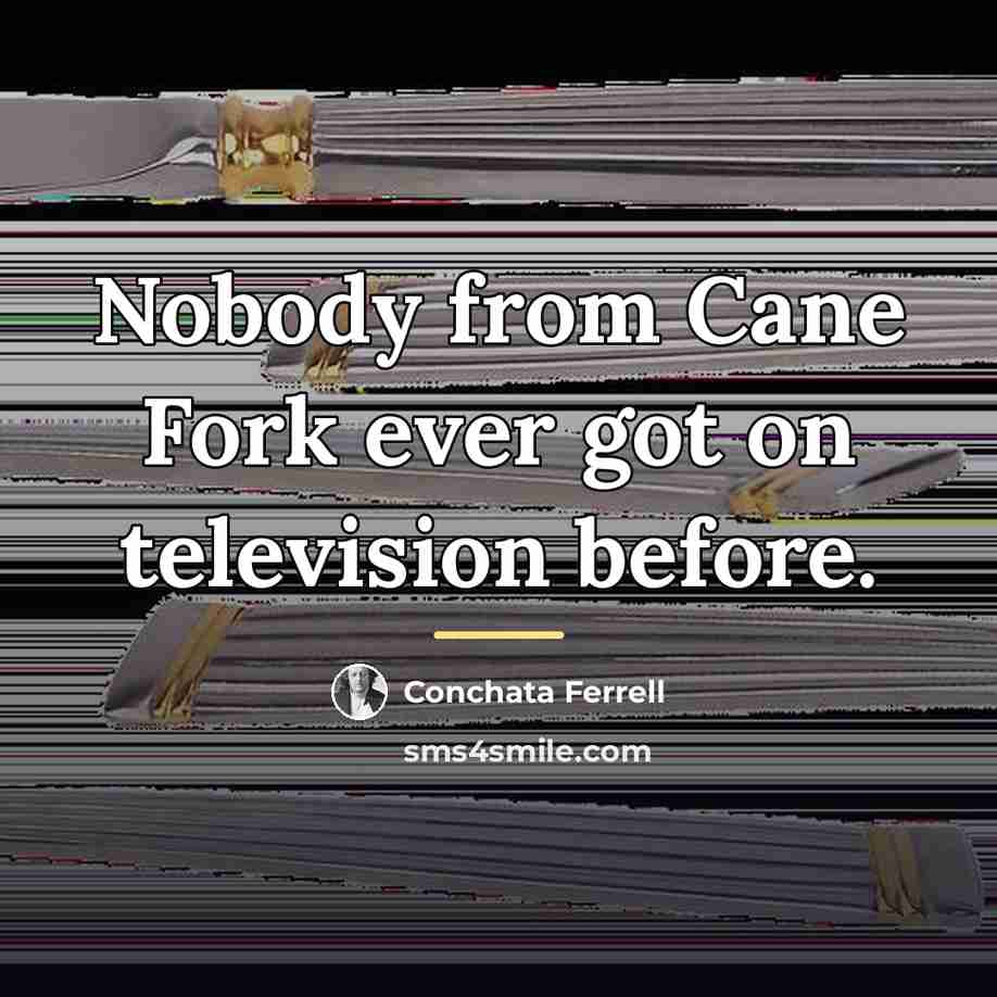 “Nobody from Cane Fork ever got on television before.…” quote by Conchata Ferrell