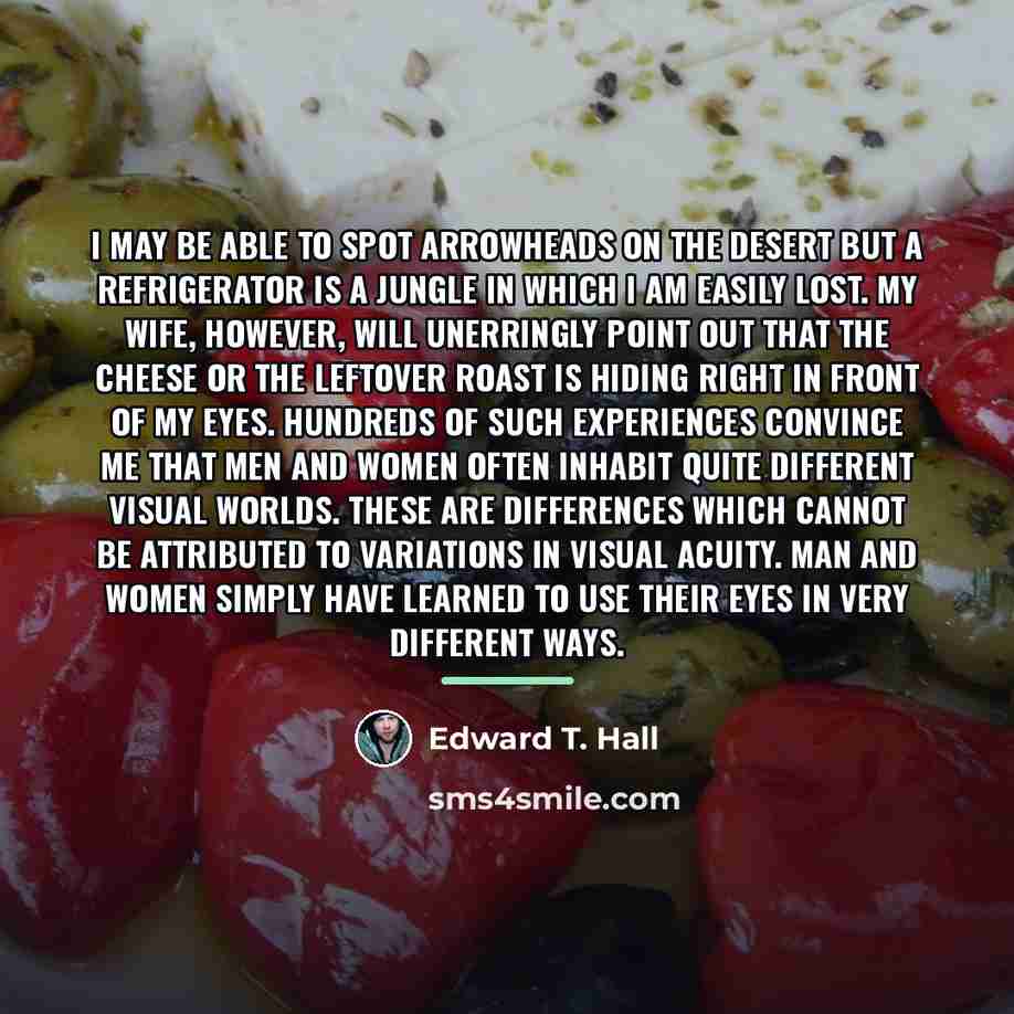 “I may be able to spot arrowheads on the desert…” quote by Edward T. Hall