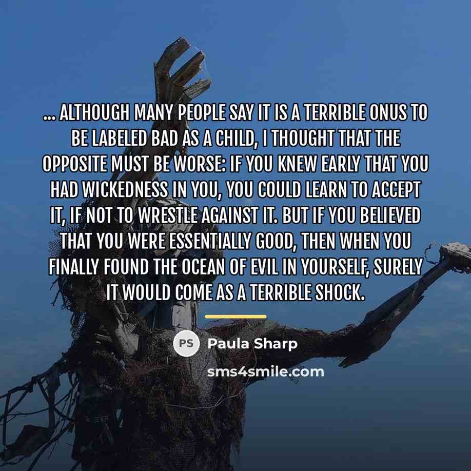 “... although many people say it is a terrible onus…” quote by Paula Sharp