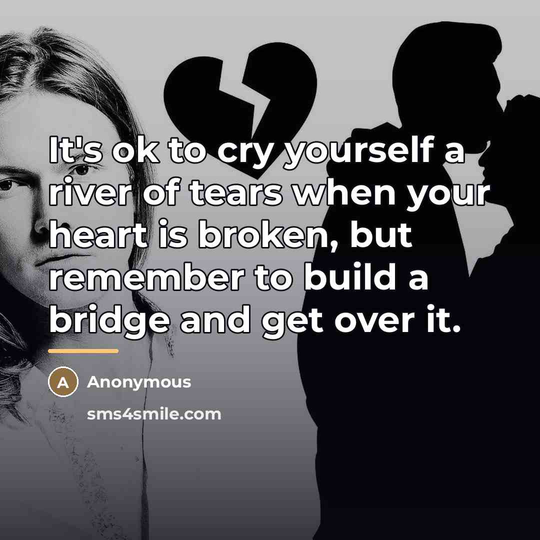 “It's ok to cry yourself a river of tears when…” quote by Anonymous