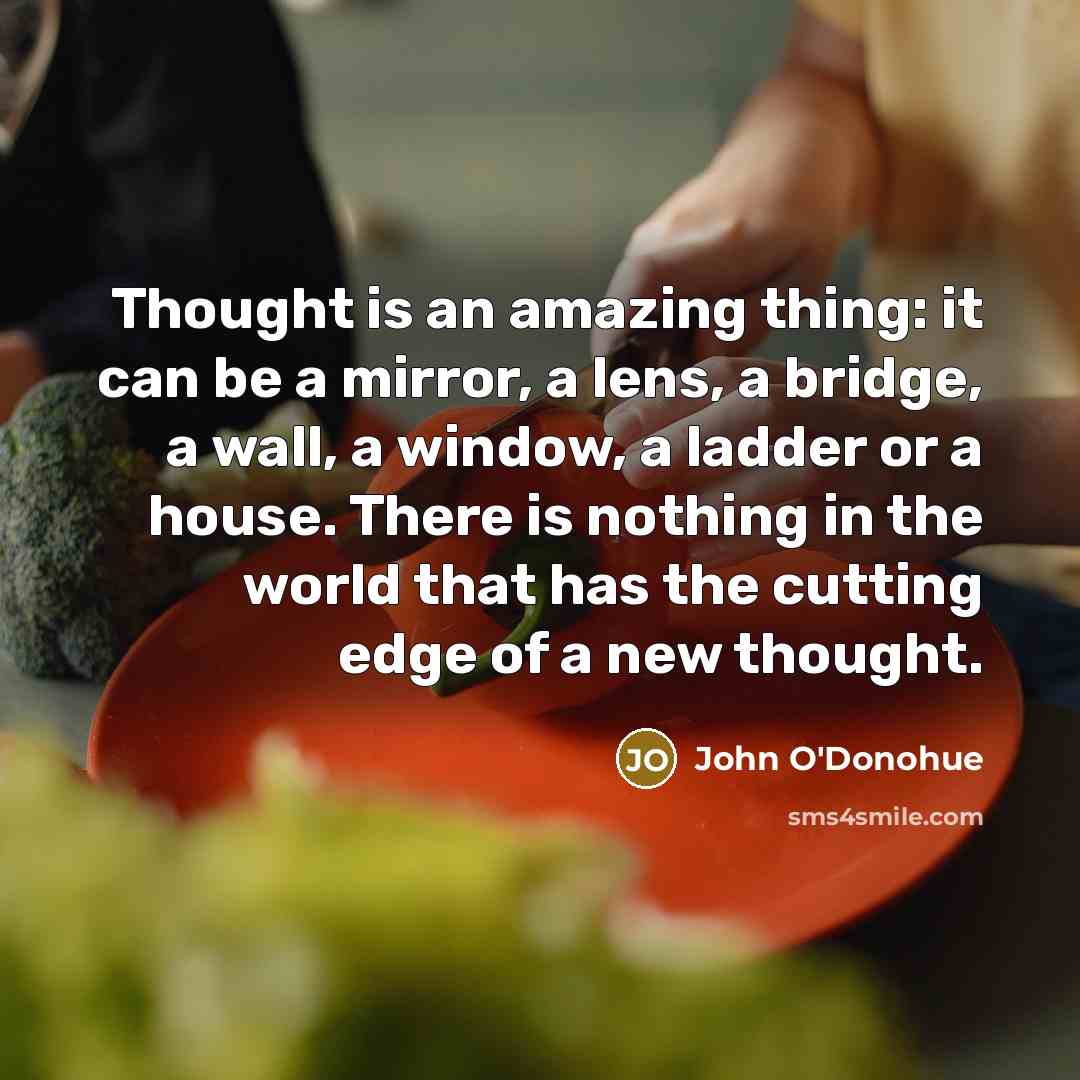 “Thought is an amazing thing: it can be a mirror,…” quote by John O'Donohue