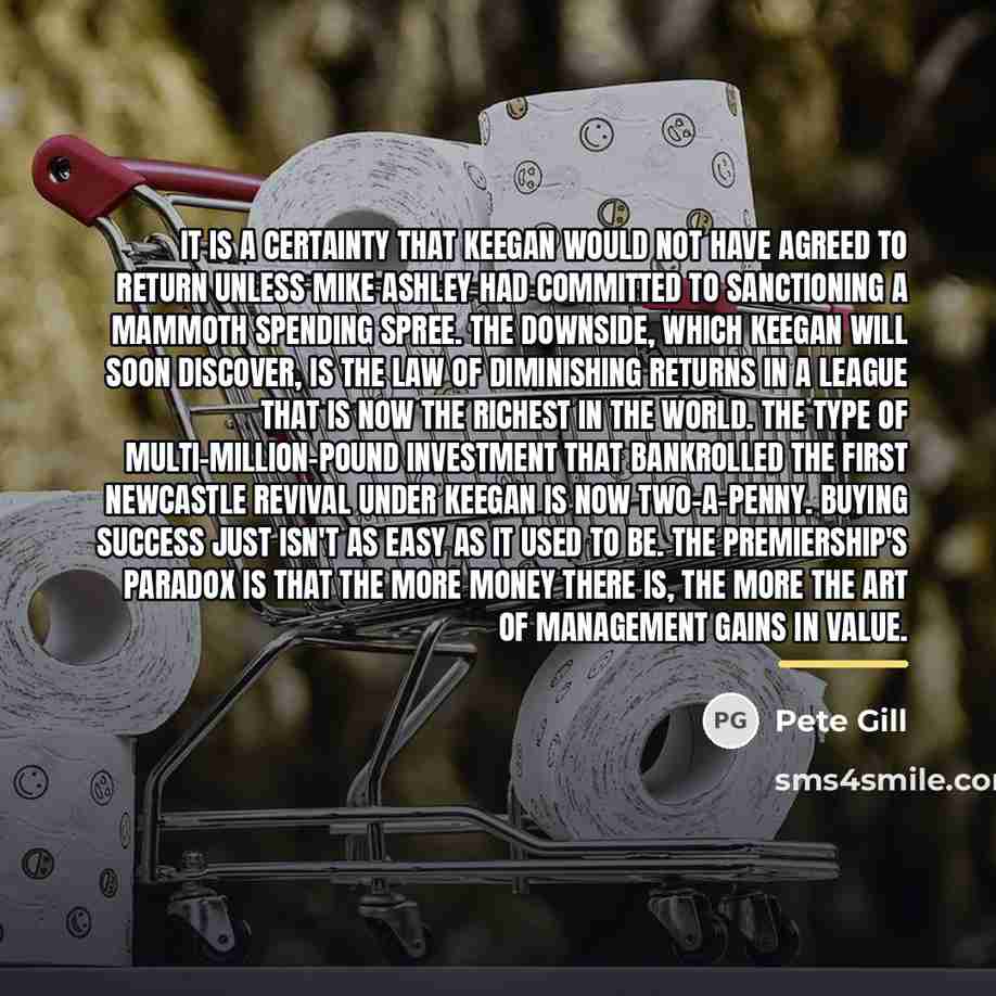 “It is a certainty that Keegan would not have agreed…” quote by Pete Gill