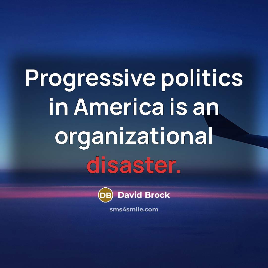 “Progressive politics in America is an organizational disaster.…” quote by David Brock