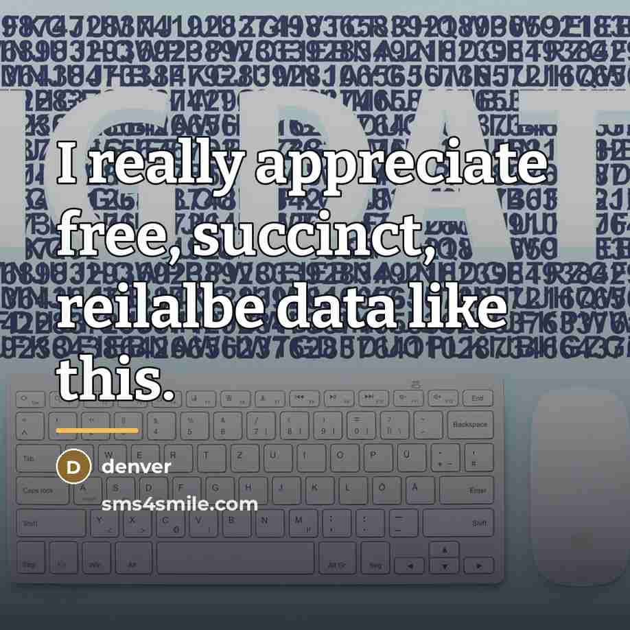 “I really appreciate free, succinct, reilalbe data like this.…” quote by Denver