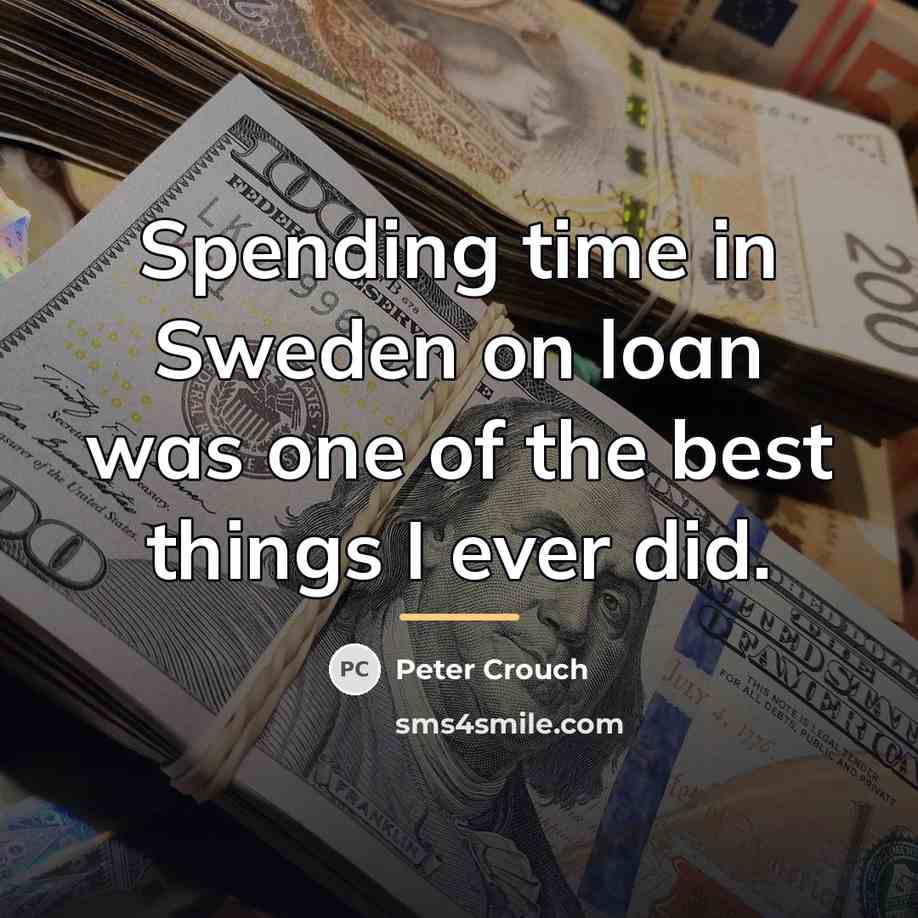 “Spending time in Sweden on loan was one of the…” quote by Peter Crouch