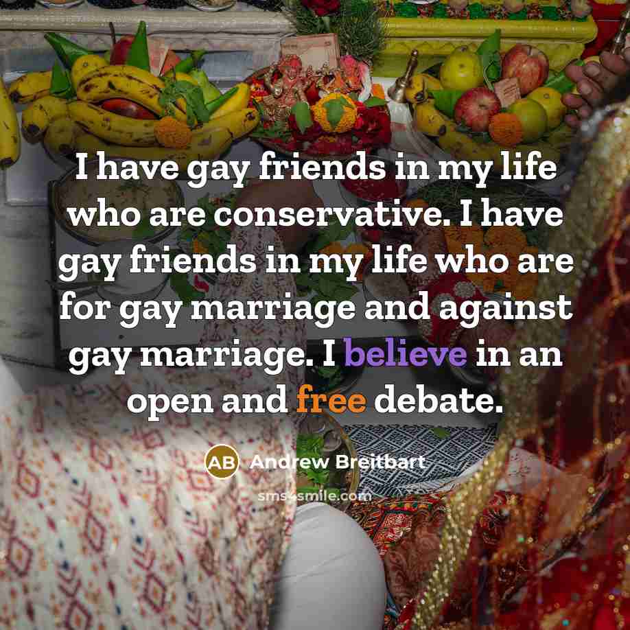 “I have gay friends in my life who are conservative.…” quote by Andrew Breitbart