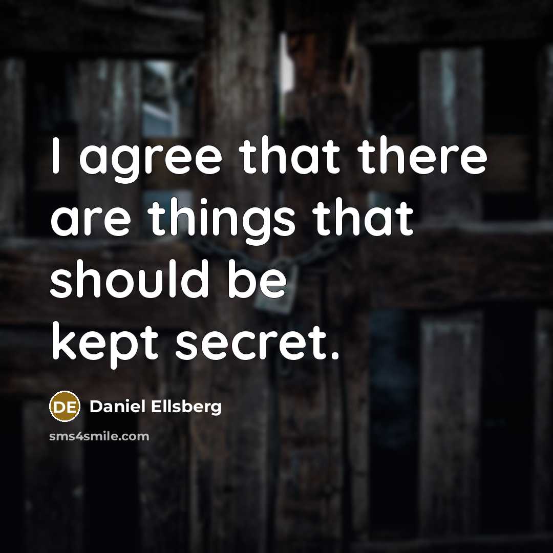 “I agree that there are things that should be kept…” quote by Daniel Ellsberg
