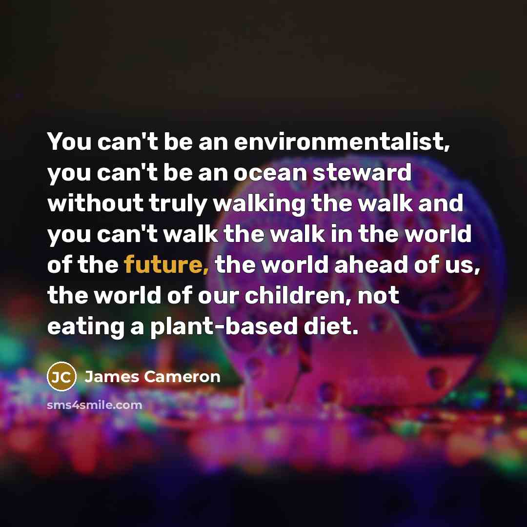 “You can't be an environmentalist, you can't be an ocean…” quote by James Cameron