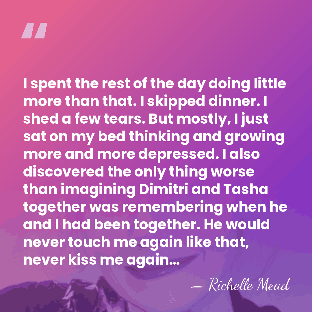 I spent the rest of the day doing little more than that.&hellip; - Richelle Mead