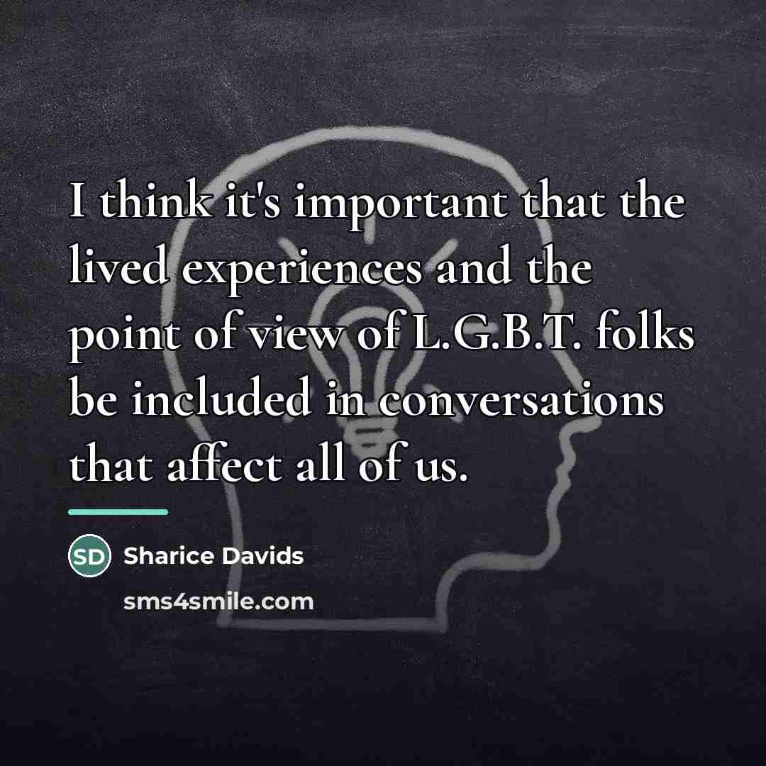 “I think it's important that the lived experiences and the…” quote by Sharice Davids