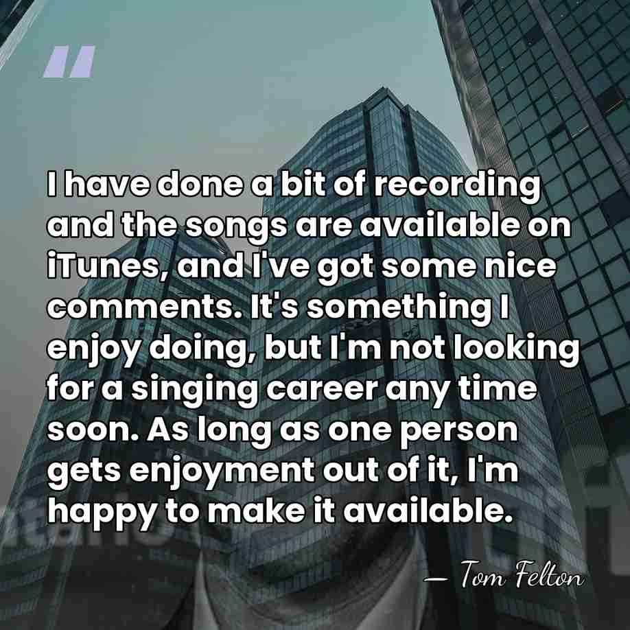 I have done a bit of recording and the songs are available&hellip; - Tom Felton