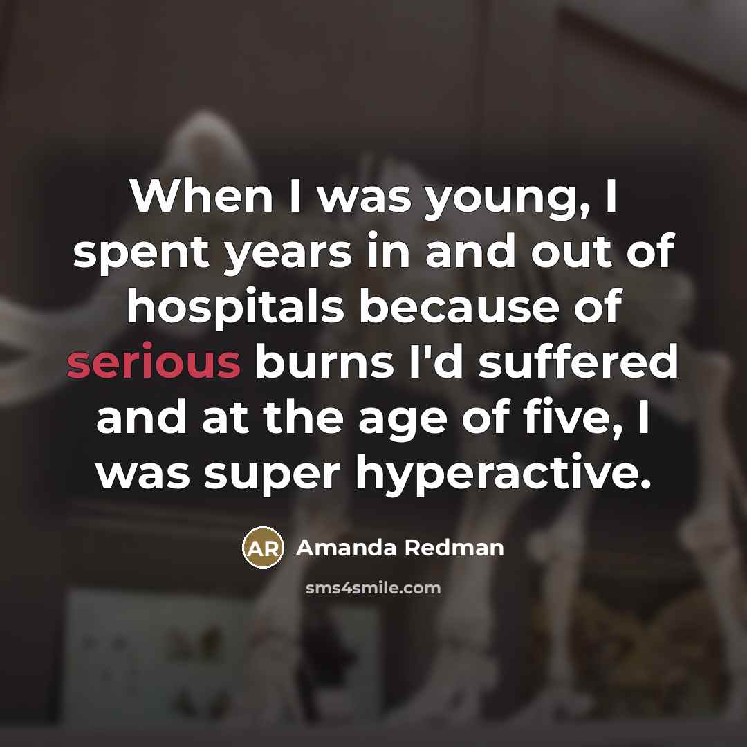 “When I was young, I spent years in and out…” quote by Amanda Redman