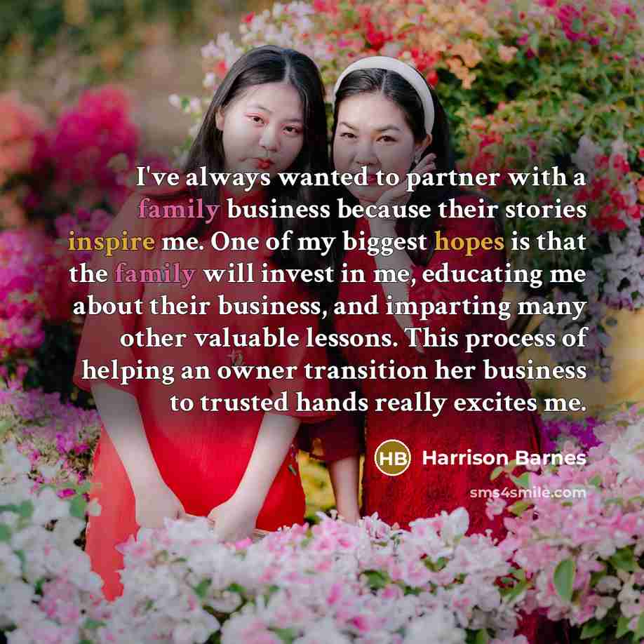 “I've always wanted to partner with a family business because…” quote by Harrison Barnes