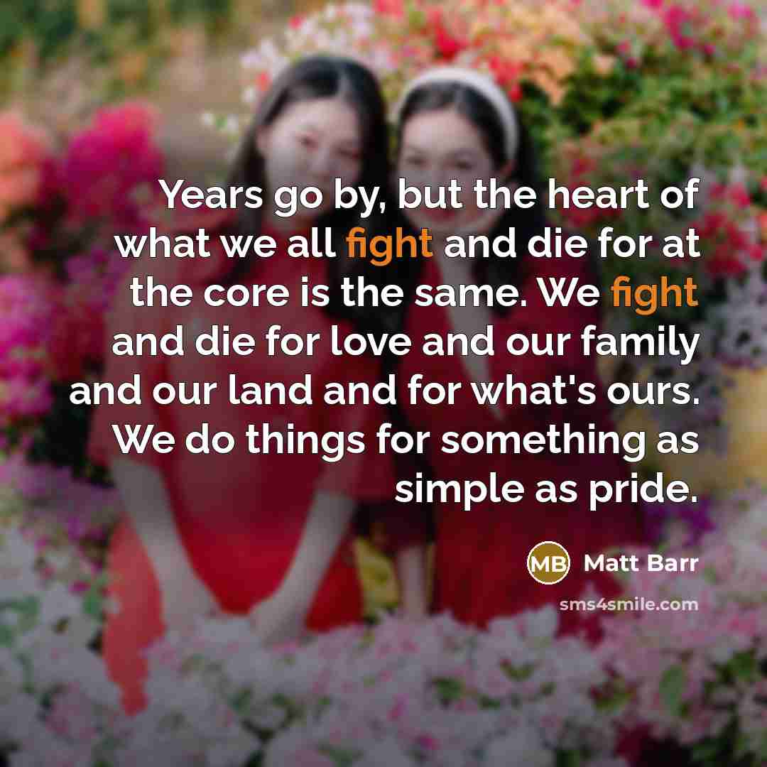 “Years go by, but the heart of what we all…” quote by Matt Barr