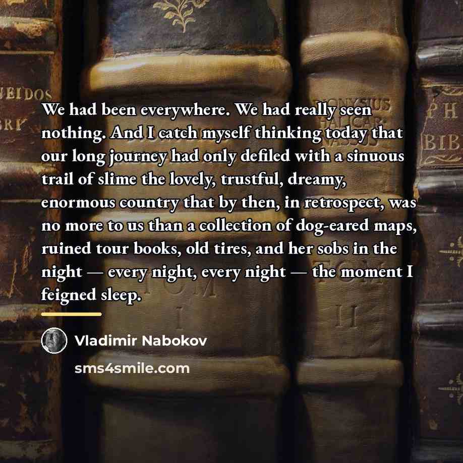 “We had been everywhere. We had really seen nothing. And…” quote by Vladimir Nabokov