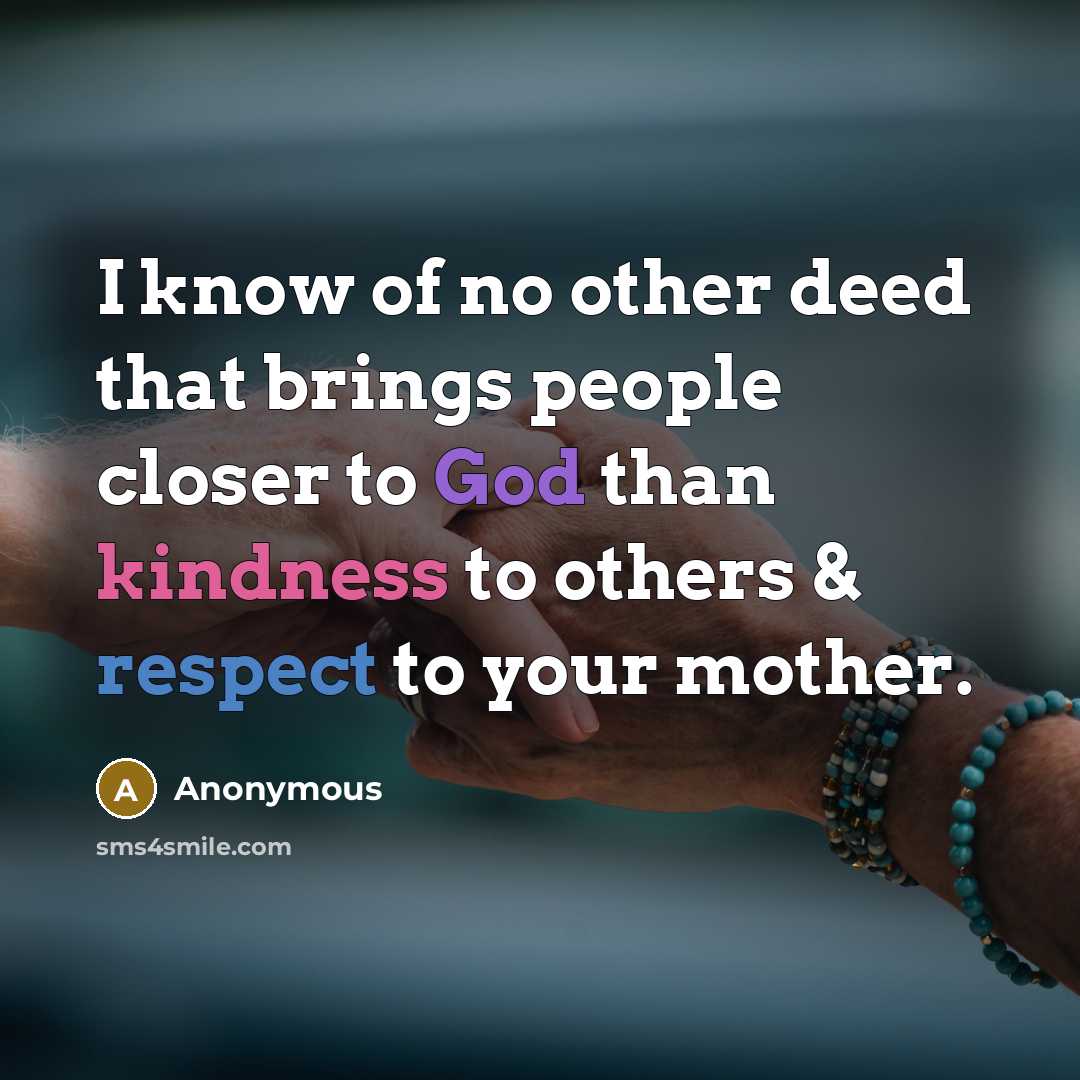 “I know of no other deed that brings people closer…” quote by Anonymous