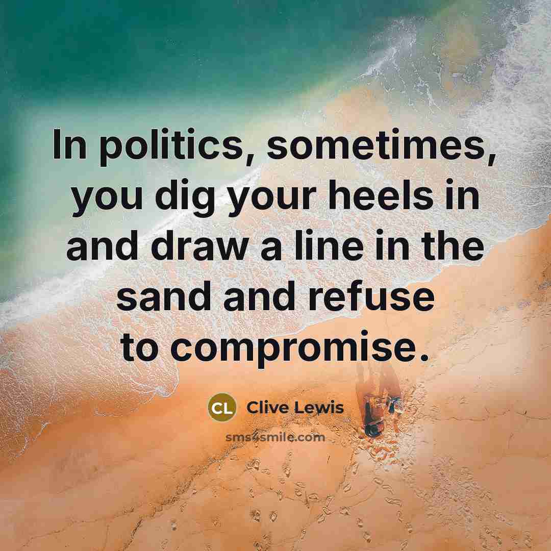“In politics, sometimes, you dig your heels in and draw…” quote by Clive Lewis