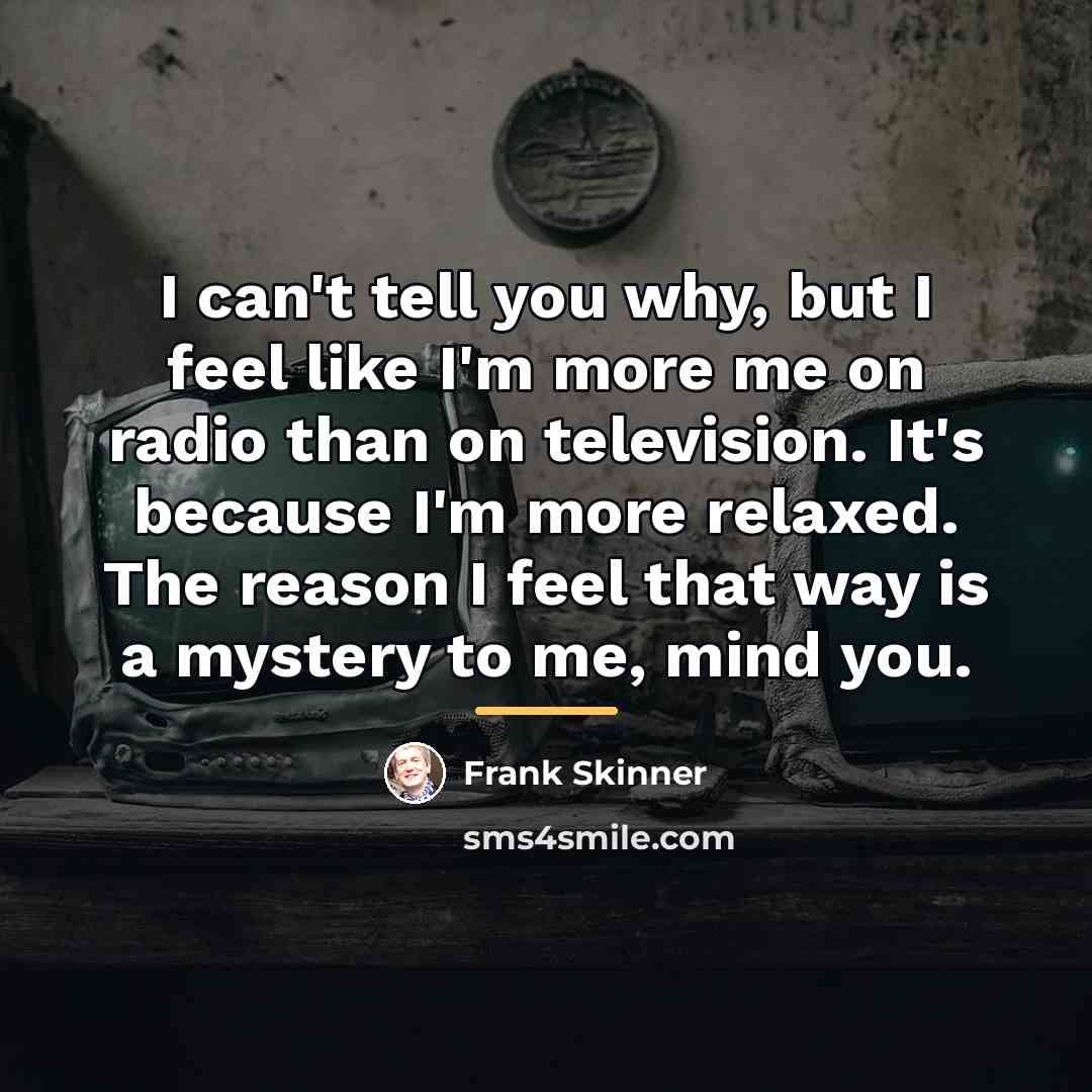 “I can't tell you why, but I feel like I'm…” quote by Frank Skinner